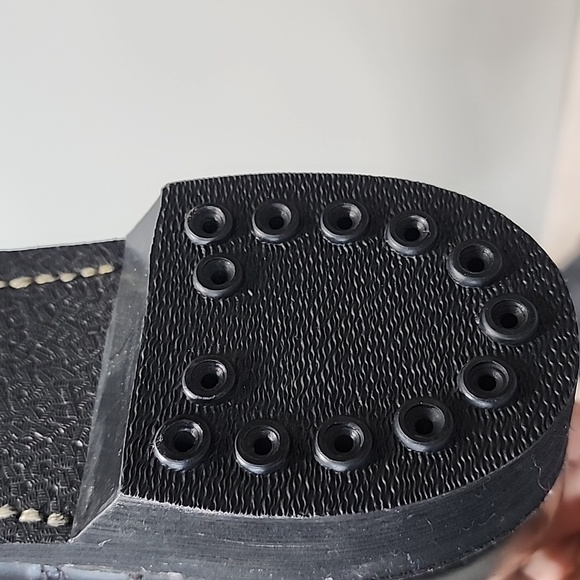 NEW VNTG Leather Military Maxitred Jump Tall Combat Lace-Up Boots Blk Sz 10 - Picture 15 of 16